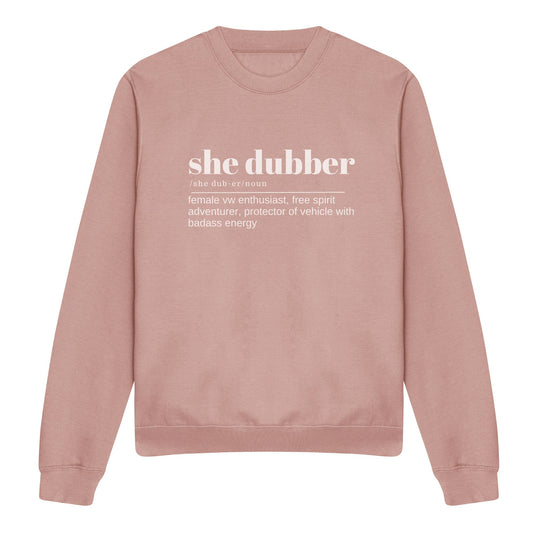 She dubber dusty pink sweatshirt